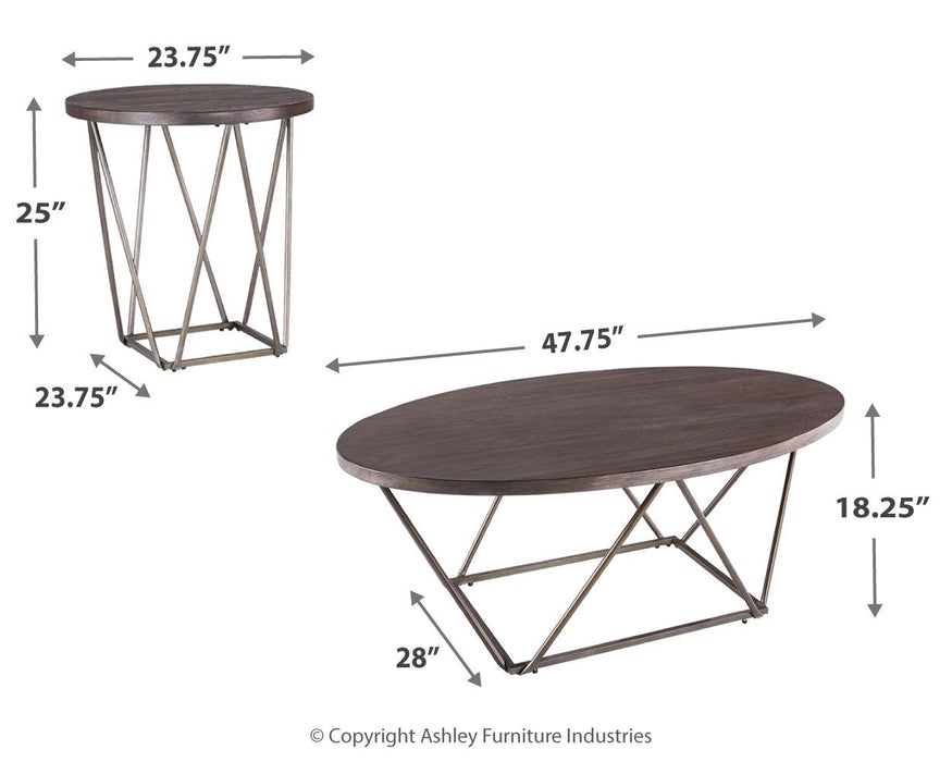 Neimhurst - Dark Brown - Occasional Table Set (Set of 3) - Simple Home Plus