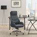 Cruz - Upholstered Office Chair With Padded Seat - Gray And Chrome - Simple Home Plus