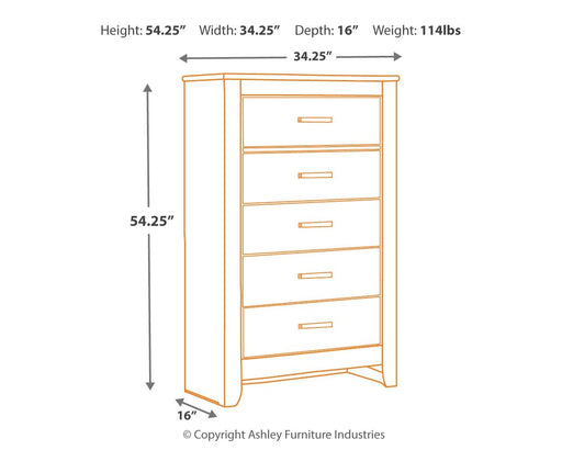 Brinxton - Charcoal - Five Drawer Chest - Simple Home Plus