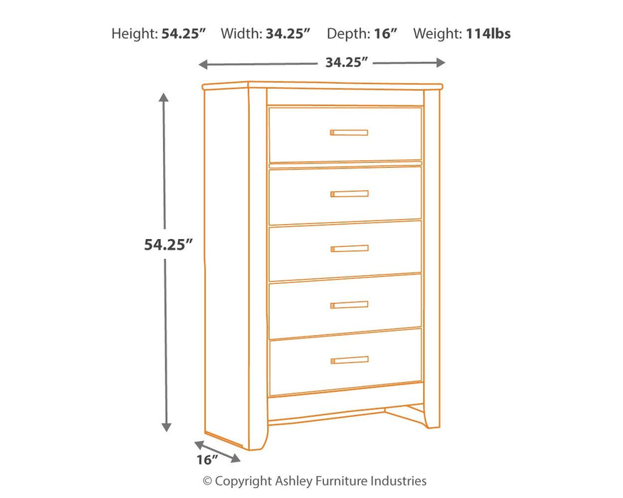 Brinxton - Charcoal - Five Drawer Chest - Simple Home Plus