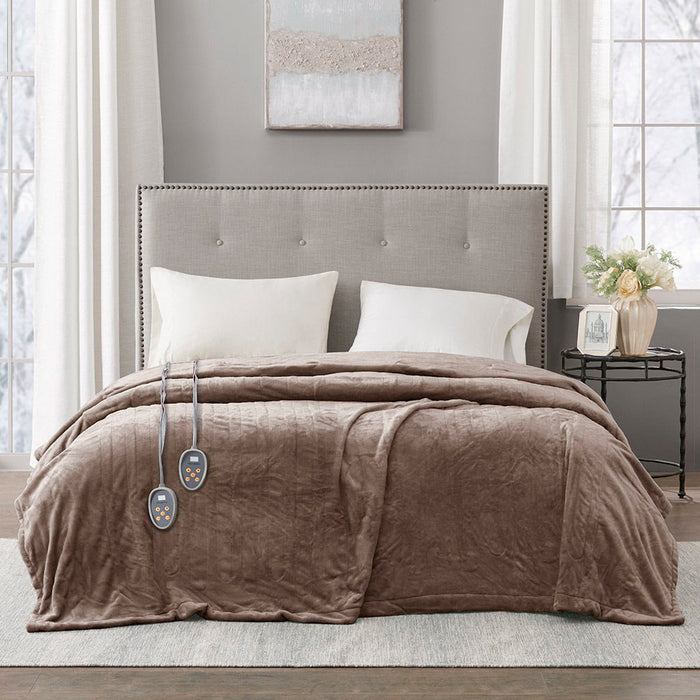 Heated Plush - King Blanket - Mink