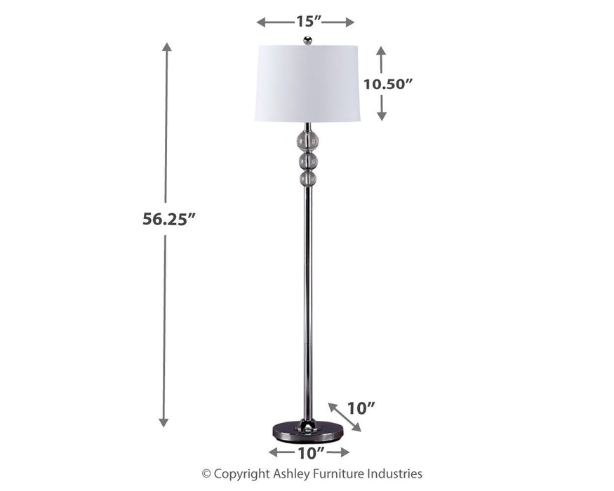 Joaquin - Clear / Chrome Finish - Crystal Floor Lamp - Simple Home Plus