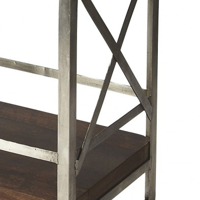 Vintage Style Rolling Server Bar Cart - Brown