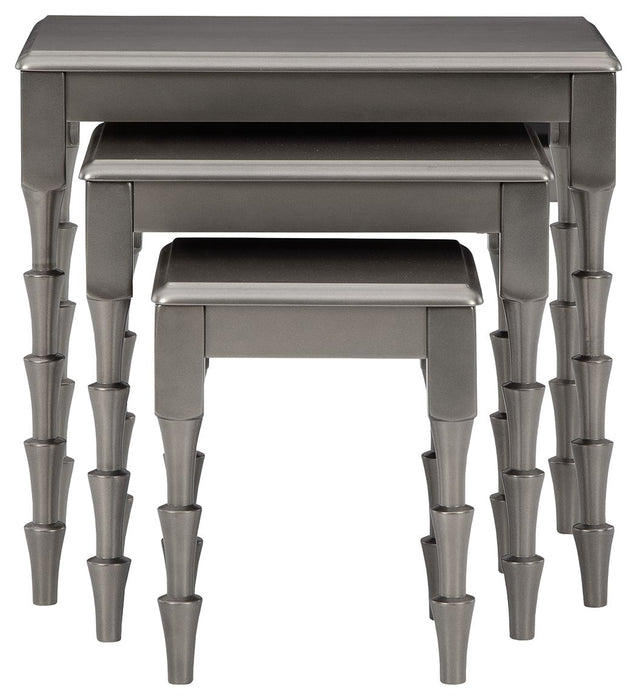 Larkendale - Metallic Gray - Accent Table Set (Set of 3) - Simple Home Plus