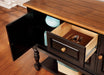 Mayville - Server - Black / Antique Oak - Simple Home Plus