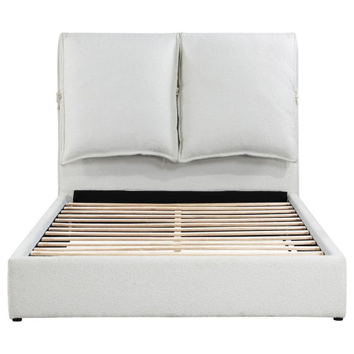 Gwendoline - Upholstered Platform Bed With Pillow Headboard - Simple Home Plus