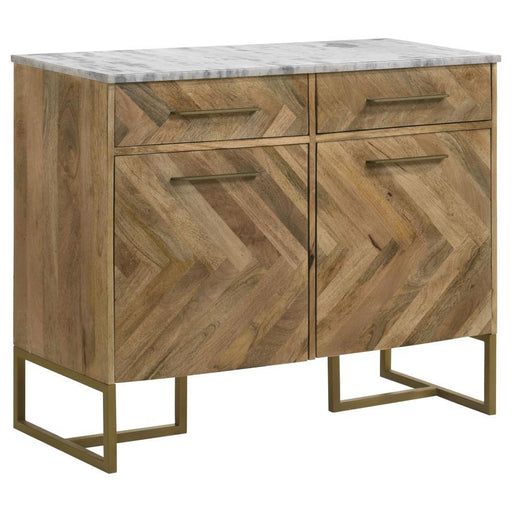 Keaton - Accent Cabinet With Geometric Patterrn - Simple Home Plus