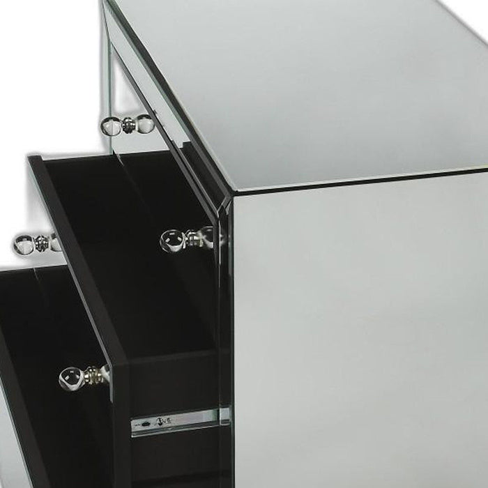 30" Glass Three Drawer Chest - Clear