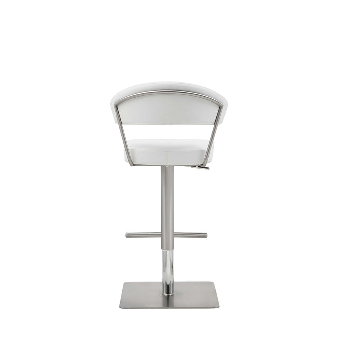 Bar Chair - White / Silver