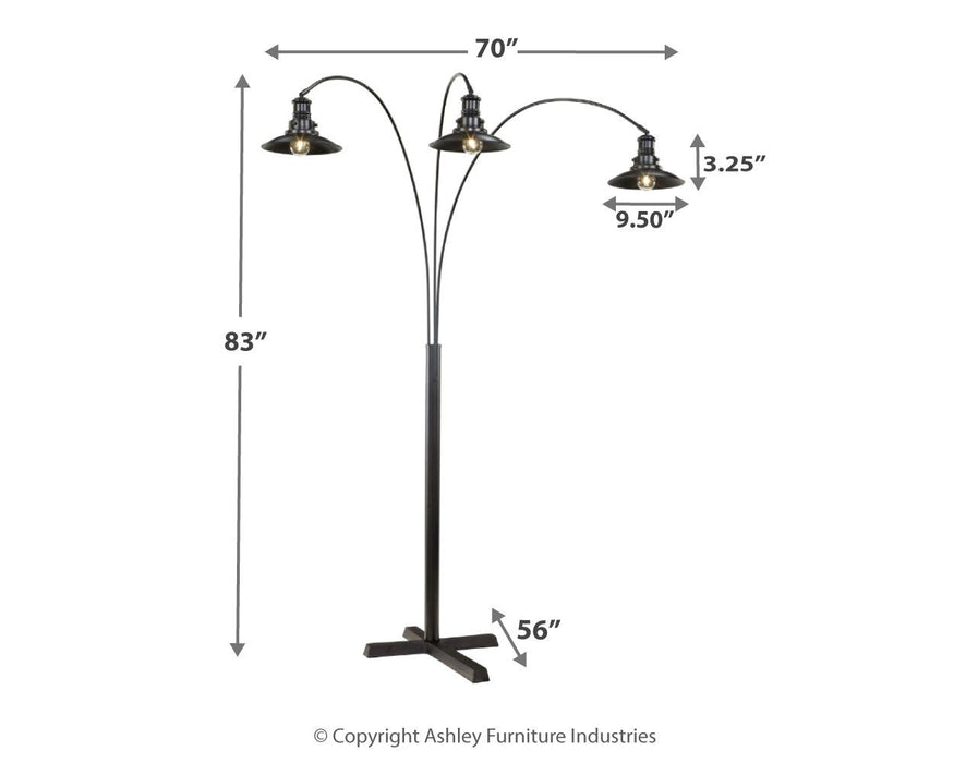 Sheriel - Black - Metal Arc Lamp - Simple Home Plus