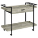 Ventura - Bar Cart With Storage Drawer - Gray Driftwood - Simple Home Plus