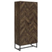 Carolyn - 2-Door Accent Cabinet - Rustic Oak And Gunmetal - Wood - Simple Home Plus