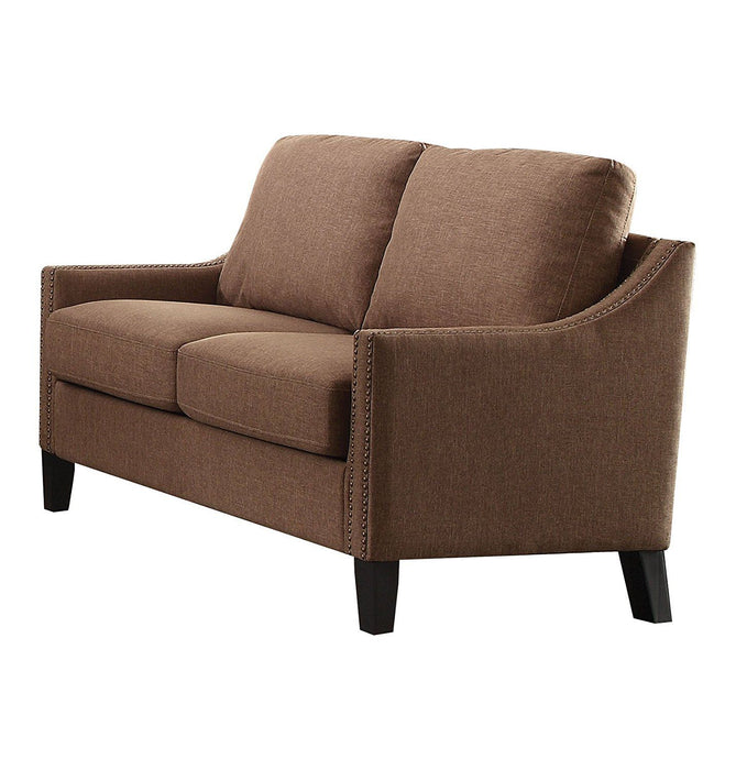 Linen Loveseat - Brown