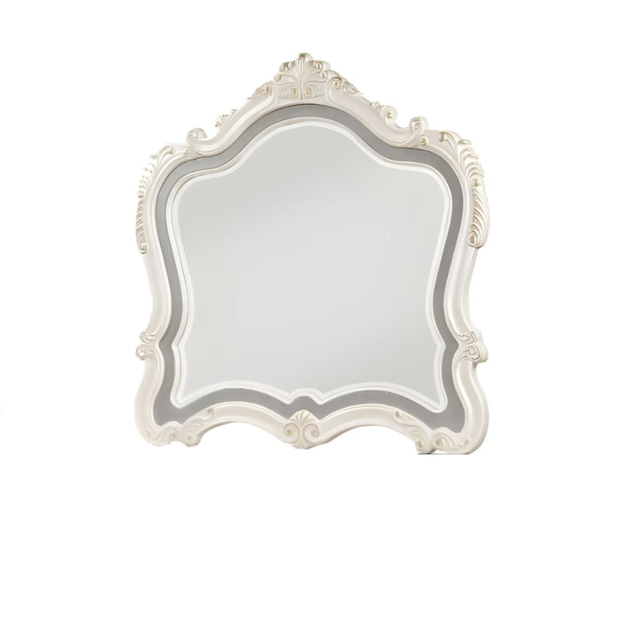 45" Pearl Arch Dresser Mirror - White