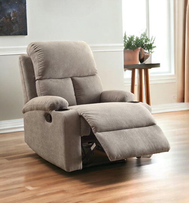 Linen Recliner - Gray