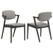 Stevie - Upholstered Demi Arm Dining Side Chairs (Set of 2) - Brown Gray And Black - Simple Home Plus