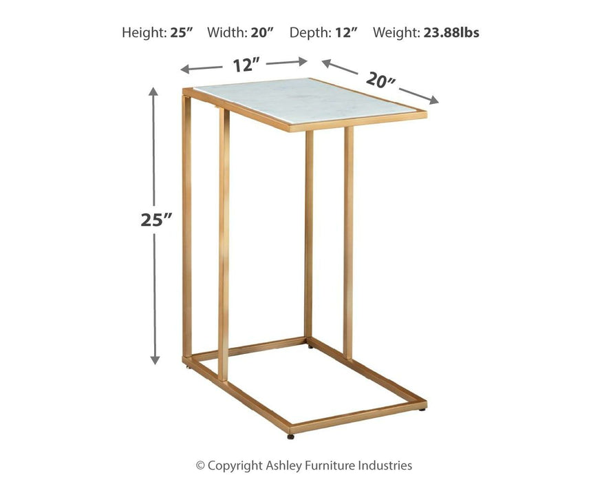 Lanport - Champagne / White - Accent Table - Simple Home Plus