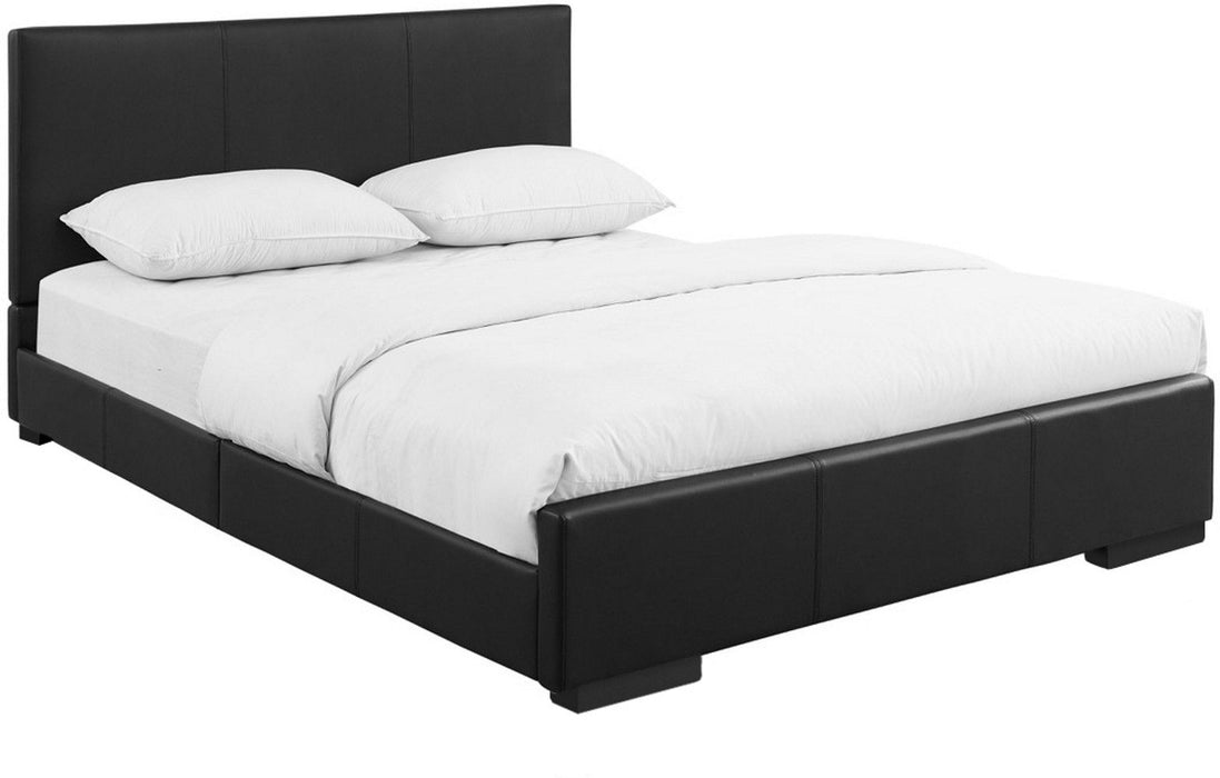 Upholstered King Platform Bed - Black