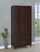 Wadeline - 2-Door Tall Accent Cabinet - Rustic Tobacco - Simple Home Plus