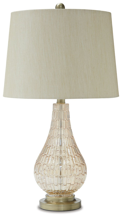 Latoya - Beige - Glass Table Lamp - Simple Home Plus