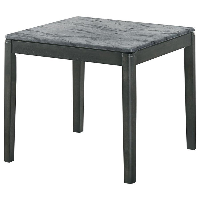 Mozzi - Square End Table Faux Marble - Gray And Black - Simple Home Plus