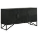 Riddell - 3-Door Accent Cabinet - Black - Simple Home Plus