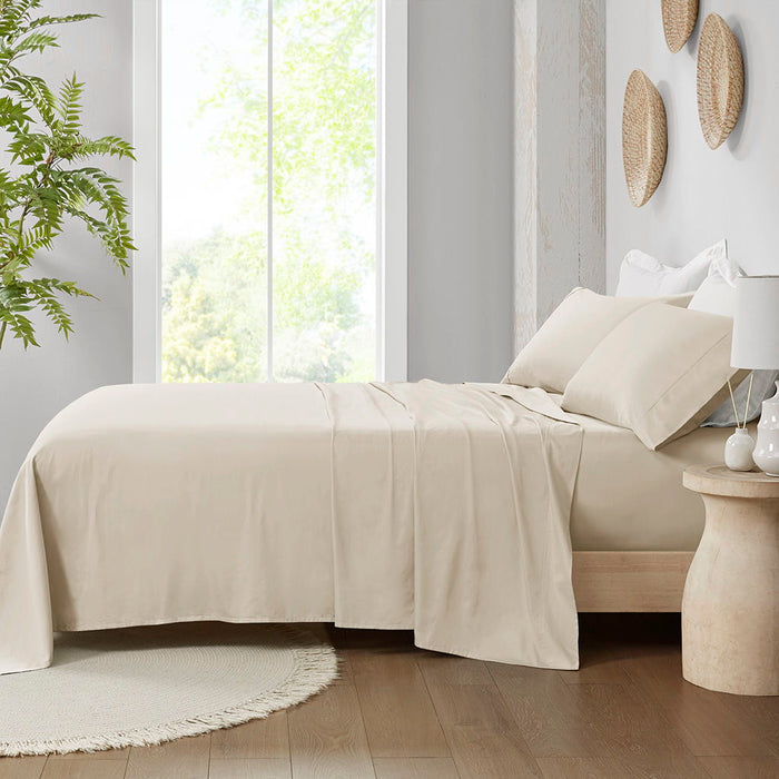 300 Thread Count Organic Cotton - King Deep Pocket Sheet Set - Taupe