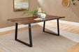 Ditman - Live Edge Dining Table - Gray Sheesham And Black - Simple Home Plus