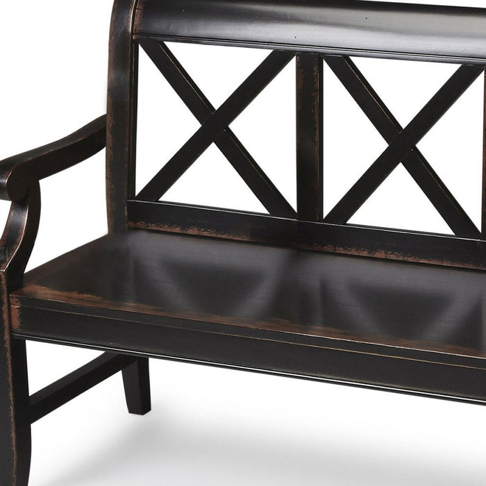 Modern Bench - Rustic Black