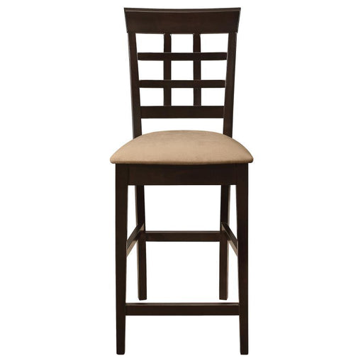 Gabriel - Upholstered Counter Height Stools (Set of 2) - Cappuccino And Beige - Wood - Simple Home Plus