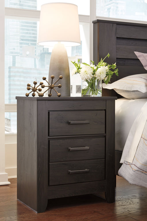 Brinxton - Charcoal - Two Drawer Night Stand - Simple Home Plus