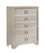 Salford - 5-Drawer Chest - Metallic Sterling - Simple Home Plus