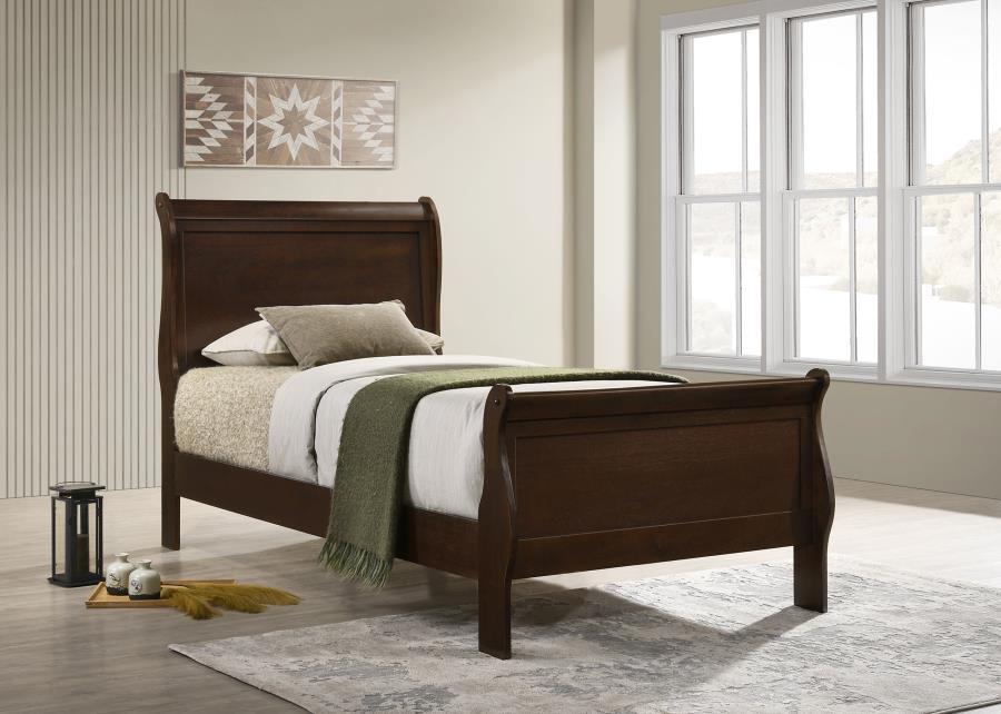 Louis Philippe - Panel Sleigh Bed - Simple Home Plus