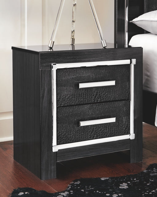 Kaydell - Black - Two Drawer Night Stand - Simple Home Plus