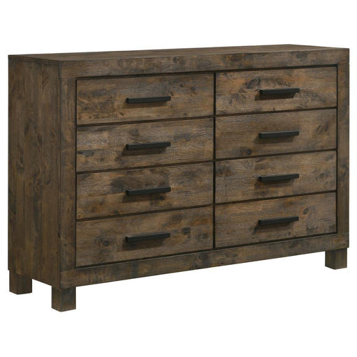 Woodmont - 8-Drawer Dresser - Rustic Golden Brown - Simple Home Plus