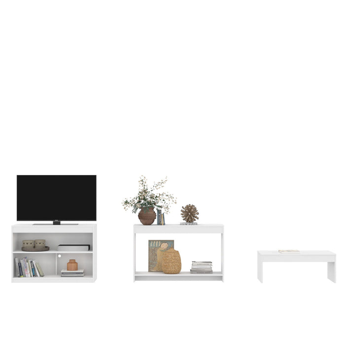 Solid Console Table - White