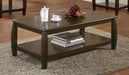 Dixon - Rectangular Coffee Table With Lower Shelf - Espresso - Simple Home Plus