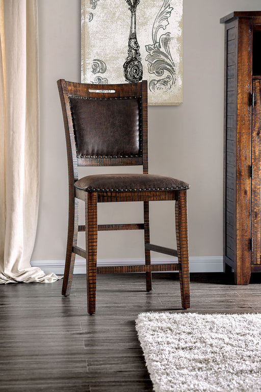 Wichita - Counter Height Chair (Set of 2) - Distressed Dark Oak - Simple Home Plus