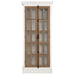 Tammi - 2-Door Tall Cabinet - Antique White And Brown - Simple Home Plus