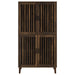 Elouise - 4-Door Engineered Wood Tall Accent Cabinet - Dark Pine - Simple Home Plus