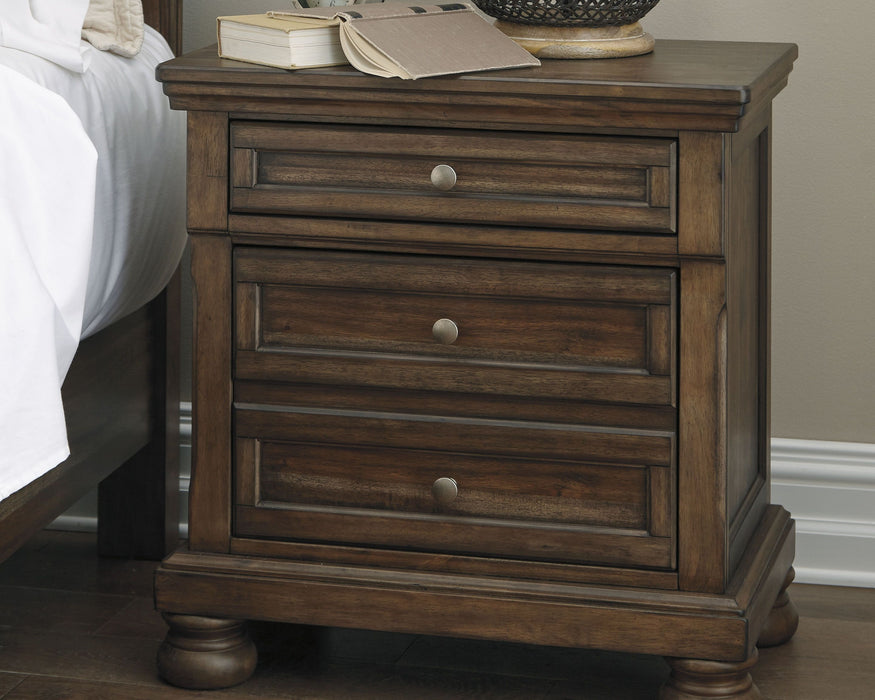 Flynnter - Medium Brown - Two Drawer Night Stand - Simple Home Plus