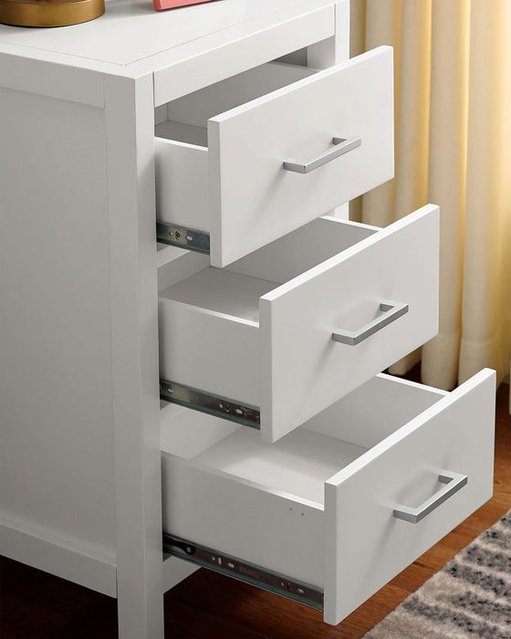 Cassidy - Twin Loft Bed With Drawers - White - Simple Home Plus