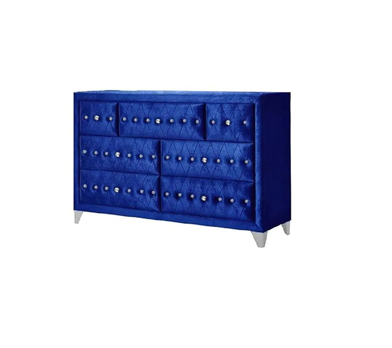 Seven Drawer Triple Dresser - Blue