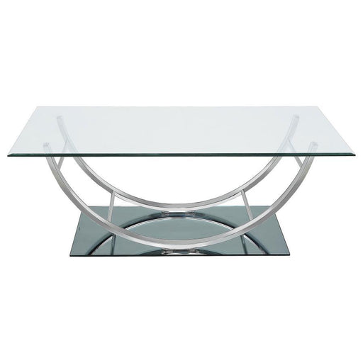 Danville - U-Shaped Coffee Table - Chrome - Simple Home Plus