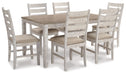 Skempton - White - Dining Room Table Set (Set of 7) - Simple Home Plus