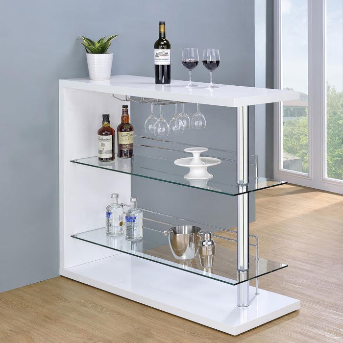 Prescott - Rectangular 2-Shelf Bar Unit - Simple Home Plus