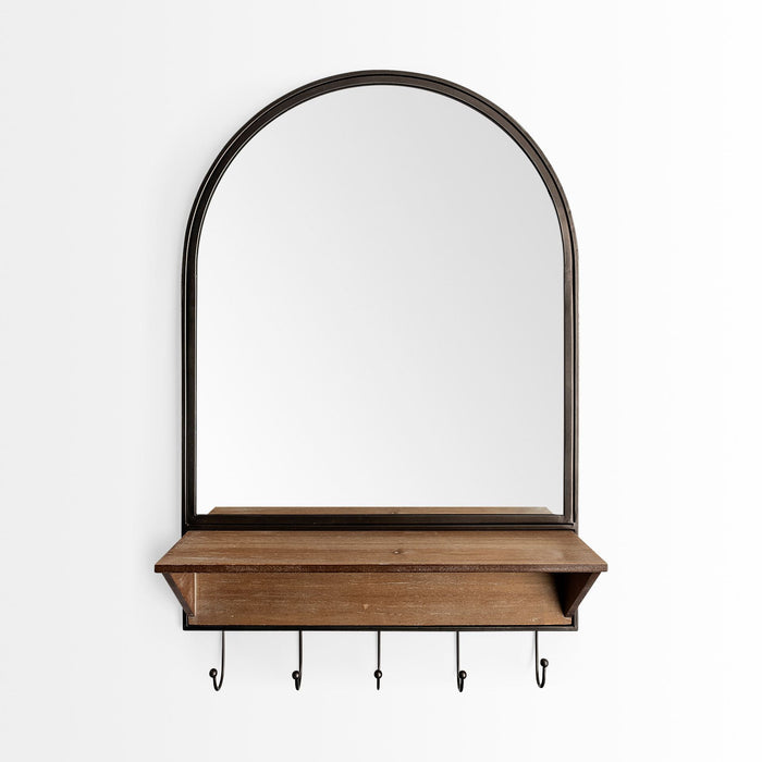 30" Wood Mirror - Brown