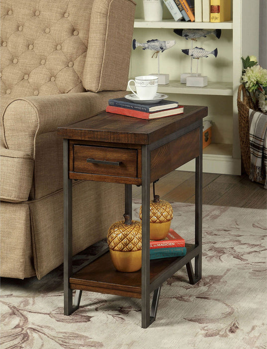 Brick Attic - Side Table - Oak / Multi - Simple Home Plus