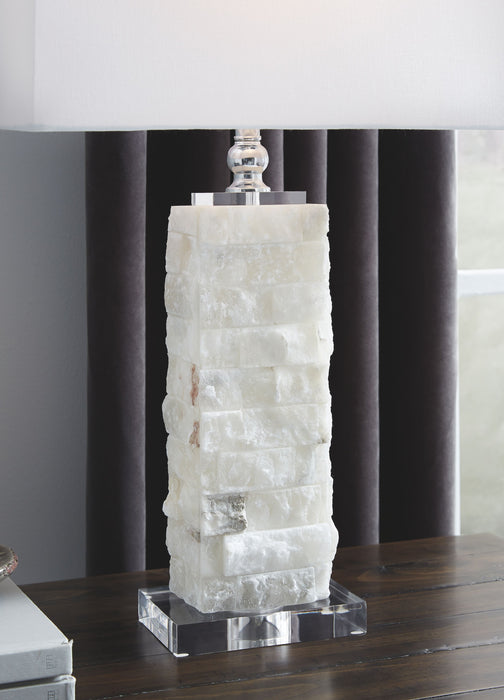 Malise - White - Alabaster Table Lamp - Simple Home Plus