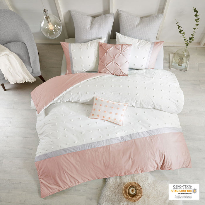 Myla - King 7 Piece Comforter Set - Blush